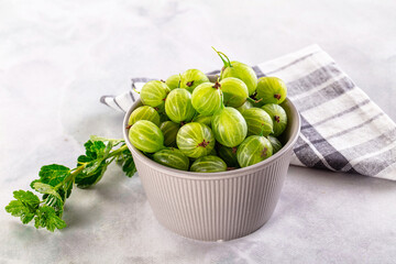 Ripe sweet juicy green gooseberry