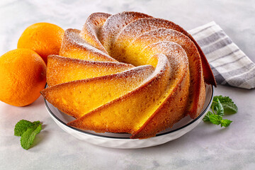 Italian traditional orange cake Chiambella