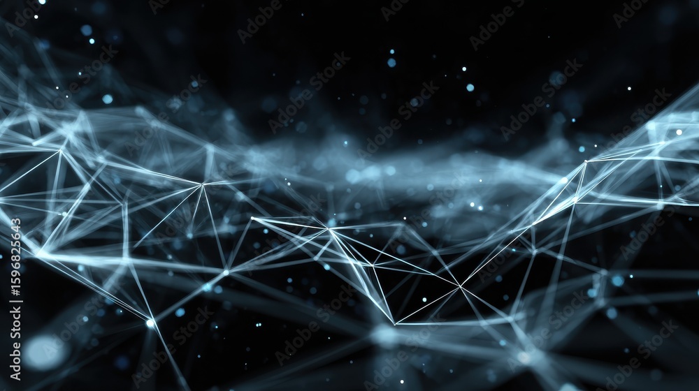 Poster big data visualization. abstract polygonal space. modern futuristic virtual abstract background. gra