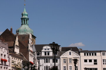 Obraz premium Blick in die Altstadt von Recklinghausen im Ruhrgebiet 
