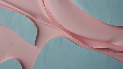 Elegant Pink and Blue Abstract Flowing Fabric Texture Background