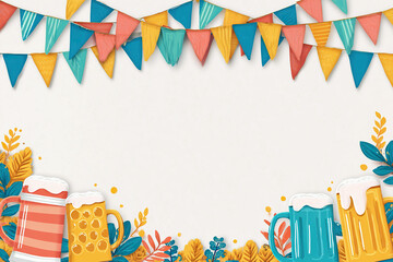 Obraz premium Oktoberfest Celebration Illustration