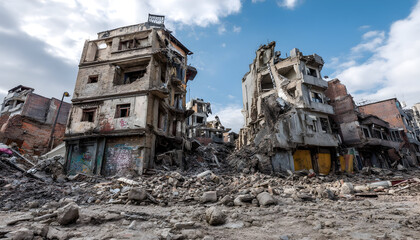 abandoned building in the city