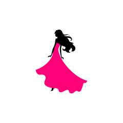 woman in red dress with fashion logo, Beauty parlour, fashion house, modeling, jewellery, design, style, jeans, jacket, shoes, 