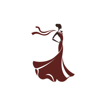 woman in red rose dress with fashion logo, Beauty parlour, fashion house, modeling, jewellery, design, style, jeans, jacket, shoes, 