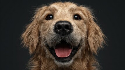 a dog with a big smile on his face