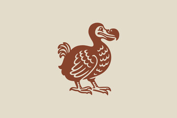 Dodo bird side view bold vintage style vector illustration   © Victoria