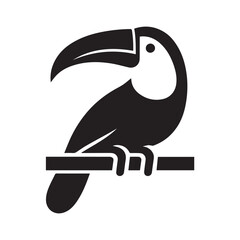 Obraz premium vector illustration of a cartoon Toucan bird