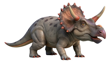 Fototapeta premium 3d triceratops dinosaur isolated on transparent background