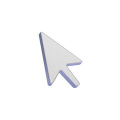 White computer cursor arrow icon isolated on black for modern digital interface and navigation