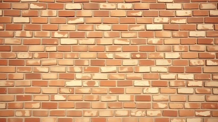 Obraz premium A weathered red brick wall with warm sepia tones in a flat frontal composition.