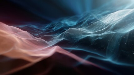 Obraz premium Colorful abstract waves of light and energy in motion