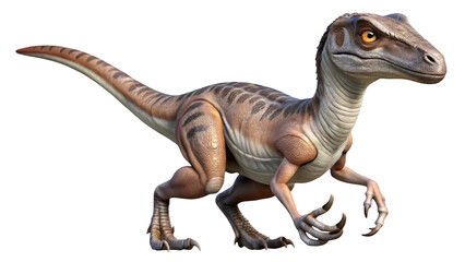 Naklejka premium 3d raptor dinosaur isolated on transparent background