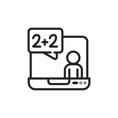 laptop online courses icon sign vector