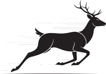 A majestic deer silhouette vector 
