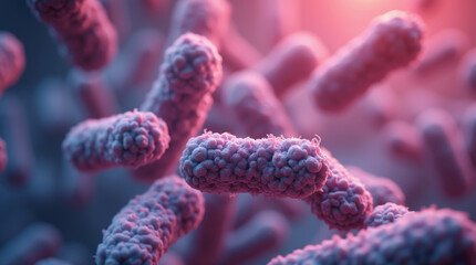 E. coli under a microscope