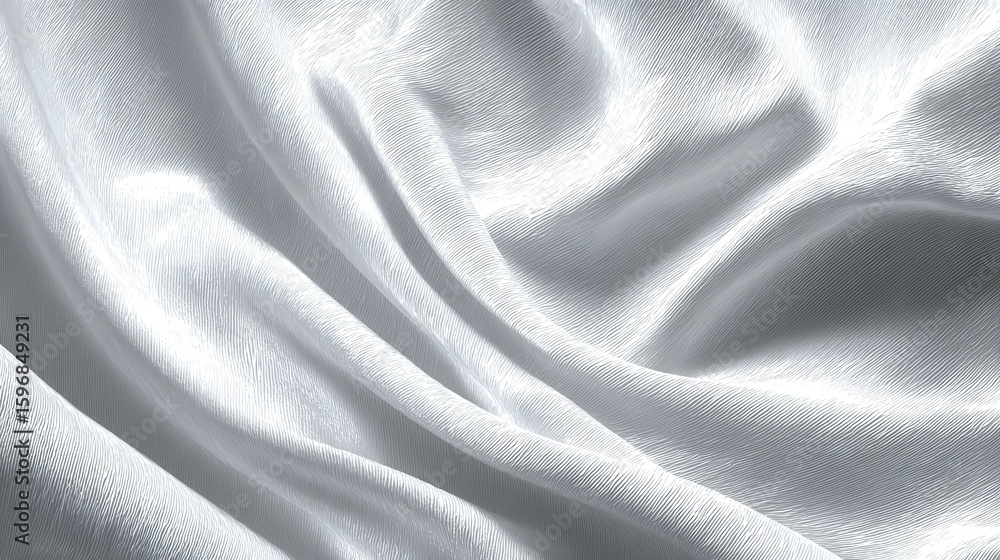 Poster gentle texture of white fabric with soft shadow, creating a subtle background