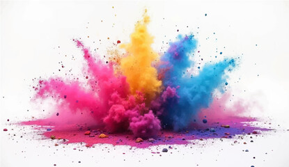 Colorful Watercolor Paint Splash Background with Artistic Ink and Grunge Design