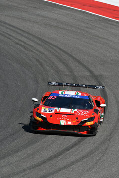 Scarperia, Italy - 11July th 2025: Ferrari 296 GT3 of team AF CORSE drive by Ghandour Ziad in action during Italian Championship GT Endurance event at Mugello Circuit.