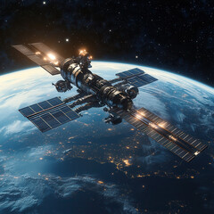 Space Station, Earth from Space, Satellite, Science and Technology, Planetary Orbit