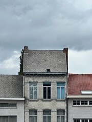Retrofitted solar panels on roof