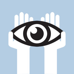 eye care concept  - minimalist design 