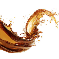  Brown liquid wave splashes isolated [Transparent Background PNG].