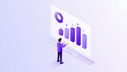Data Visualization - Businessman Analyzing Sales Performance Metrics