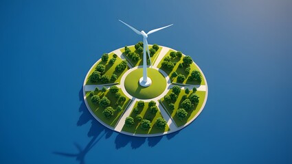 Sustainable City Island - Renewable Energy Concept