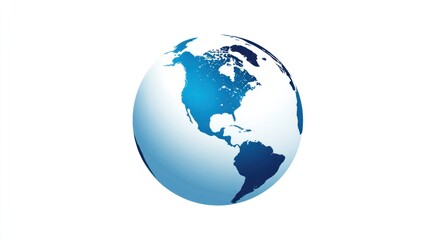 A stylized globe of the Americas