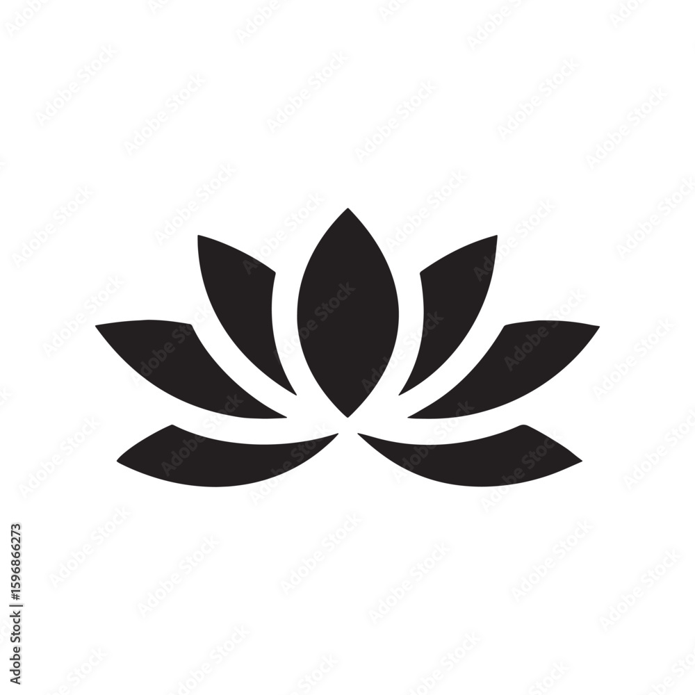 Poster elegant mandala design featuring layered lotus petals with intricate floral patterns and a harmoniou