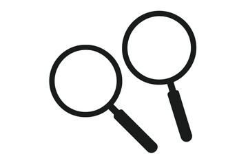 Magnifier or loupe sign flat style -  vector, also referred to as a magnifying glass icon or search symbol