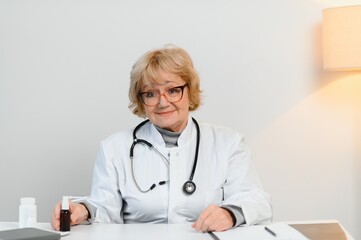 Portrait of Old Female Doctor