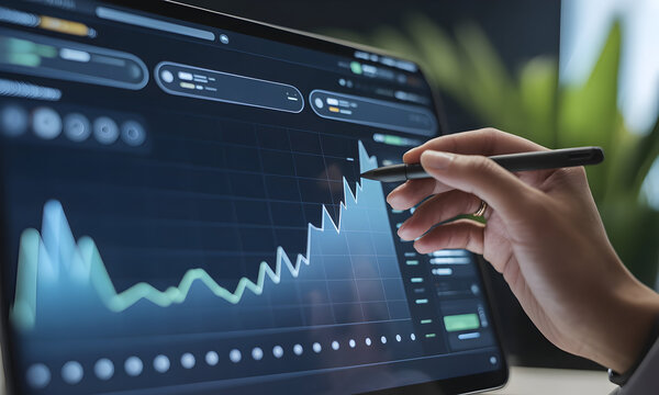 Financial chart analysis on digital device