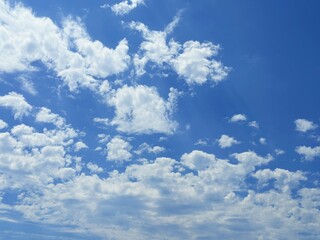 Beautiful clouds in blue sky.