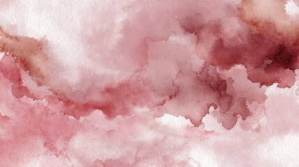 Fototapeta premium Watercolor wash background with bleeding ink effects in dusty rose tones