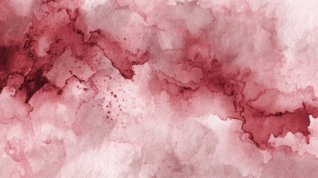 Watercolor wash background with bleeding ink effects in dusty rose tones
