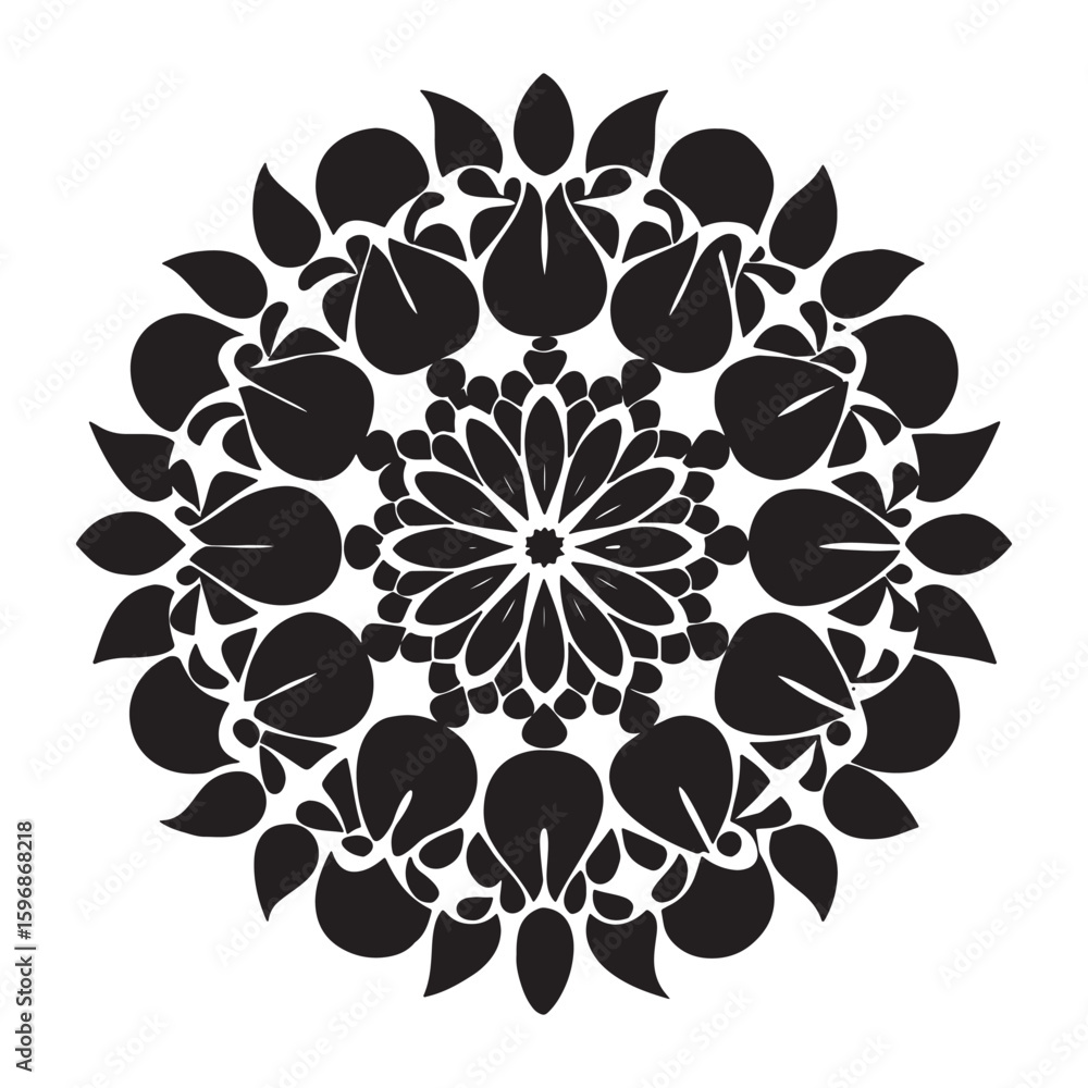 Poster elegant peacock feather pattern with radiating circular design showcasing vibrant colors and intrica