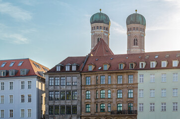Architecture in the old town of Munich, Germany
