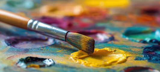 Fototapeta premium Vibrant Oil Paint Palette Abstract Texture