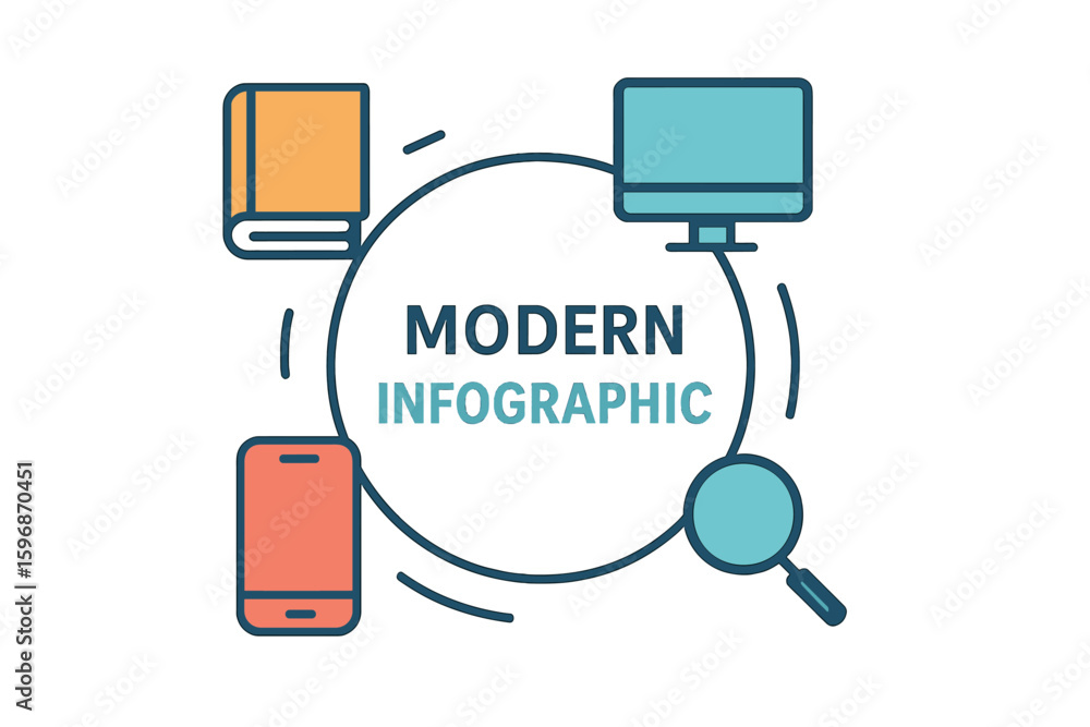 Poster a contemporary infographic template for visualizing business data through a process chart with six d