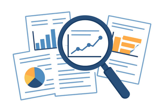 Vector banner with a flat design for financial analytics and business investment reports