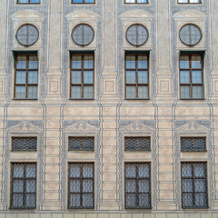 Architectural detail of the Residenz in Munich, Germany