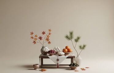 추석 설날 한가위 한복 명절 배경 이미지 | 한국 전통 명절 분위기