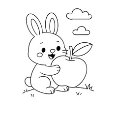 Rabbit&apple-hand drawing
A rabbit nibbling on an apple