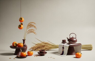 Chuseok Holiday Background Design Korean Traditional