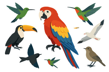 Costa Rica Independence Day banner, featuring Día de la independencia, 15 de setiembre, Fiestas patrias, traditional fiestas, civic and cultural events, customs, lapa roja, tucán pico iris, and flag