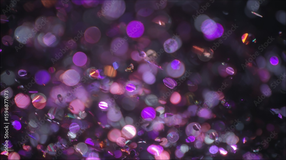 Poster abstract image of multicolored bokeh lights.