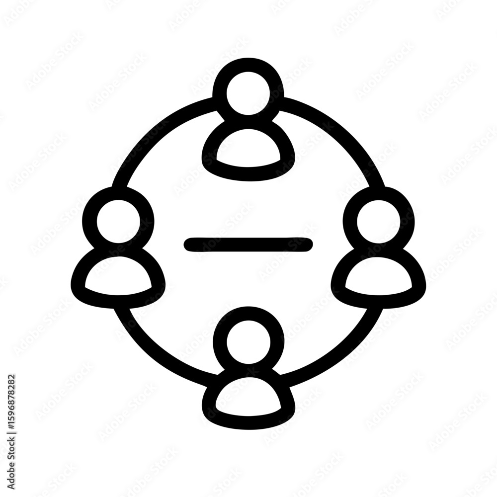 Poster teamwork collaboration group of people icon for business and social networking connection concept de