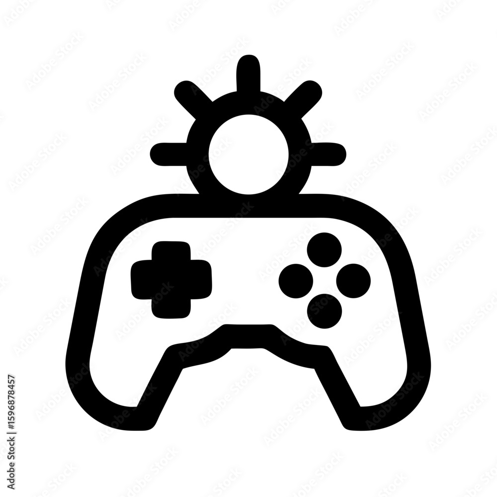 Poster game controller innovation vector icon for esports gaming technology and entertainment design concep